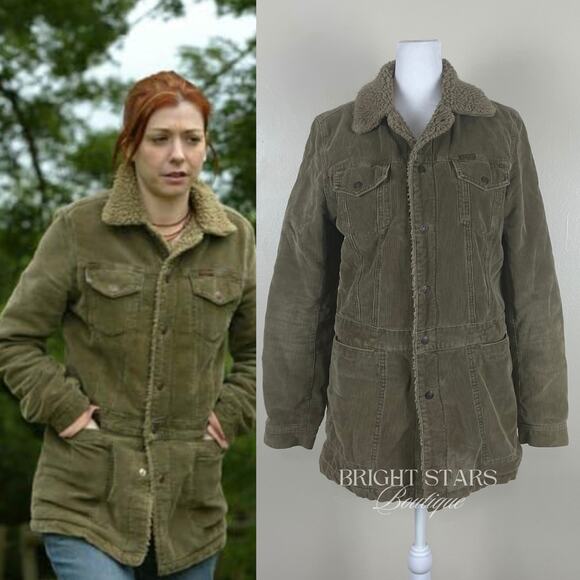 Jackets & Blazers - Rare Vintage Corduroy Coat ASO Willow Rosenberg Buffy the Vampire Slayer Green
